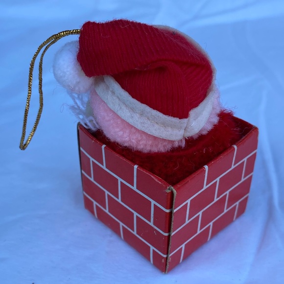 Vtg 1978 Fun Farm Santa in Chimney Ornament - Picture 5 of 5